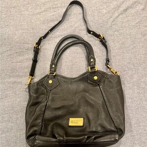 Marc by Marc Jacobs Black Leather Classic Q Francesca Shoulder Bag